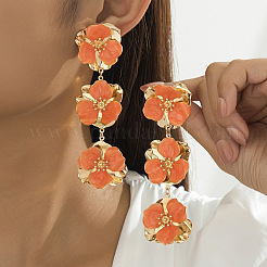 Alloy & Enamel Dangle Stud Earrings&nbsp;FS-WGD7C05-01
