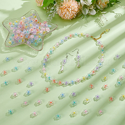 300Pcs Frosted Transparent Acrylic Beads&nbsp;OACR-UN0001-12