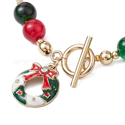 Christmas Theme Glass Beaded Bracelets&nbsp;BJEW-JB10940