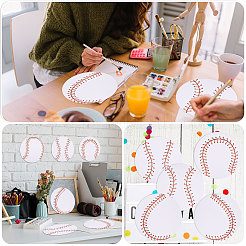 60Pcs 6 Styles Baseball Paper Gift Tags&nbsp;CDIS-CA0001-17
