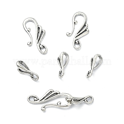 Tibetan Style Alloy Hook and Eye Clasps&nbsp;PALLOY-YW0003-25