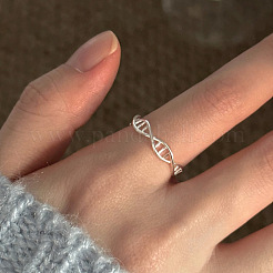 DNA Helix Brass Cuff Open Rings for Women&nbsp;FS-WG0A652-01