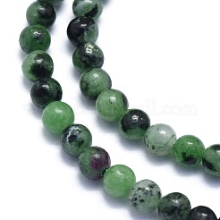 Natural Ruby in Zoisite Beads Strands&nbsp;G-K310-C10-4.5mm