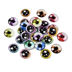Printed Transparent Glass Cabochons&nbsp;GL-CBAA22A-17