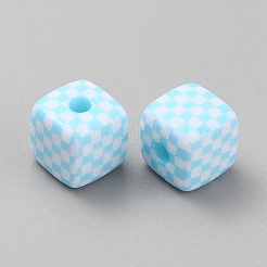 Opaque Acrylic European Beads&nbsp;OACR-WH20009-01E