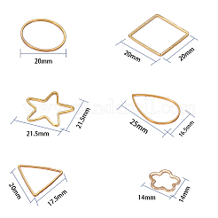 Brass/304 Stainless Steel Links Rings&nbsp;FIND-SC0001-09