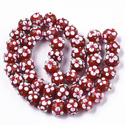 Handmade Lampwork Beads Strands&nbsp;LAMP-N021-001E