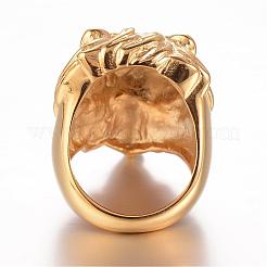 Ion Plating(IP) 304 Stainless Steel Finger Rings&nbsp;STAS-G067-02