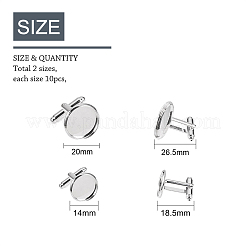 Flat Round Brass Cuff Settings&nbsp;KK-PH0001-14