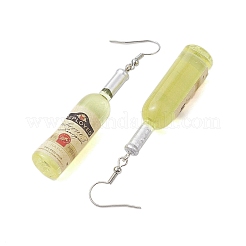 Wine Bottle Resin Dangle Earrings&nbsp;EJEW-JE05878-01
