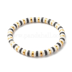 Handmade Polymer Clay Heishi Beads Stretch Bracelets Set&nbsp;BJEW-JB07396