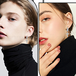2Pcs 304 Stainless Steel Cross Hoop Earrings for Women&nbsp;EJEW-LP0001-12P