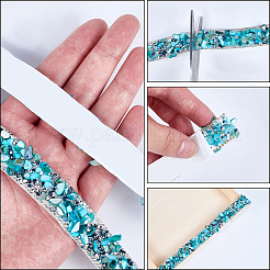 2 Styles Resin Rhinestone Beaded Trim&nbsp;DIY-CY0002-11B