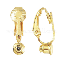 Brass Clip-on Earring Converters Findings&nbsp;KK-Q115-G