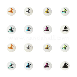 80Pcs 8 Colors Christmas Opaque Glass Beads&nbsp;EGLA-YW0001-06