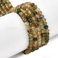Natural Green Tourmaline Beads Strands&nbsp;G-G294-C01-4x3mm