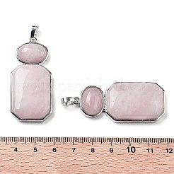 Natural Rose Quartz Human Body Shaped Pendants&nbsp;G-P552-03P-02