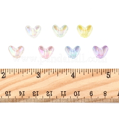 98Pcs 7 Colors UV Plating Transparent Acrylic Beads&nbsp;MACR-FS0002-17
