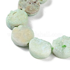 Electroplated Natural Druzy Agate Beads Strands&nbsp;G-M433-01J