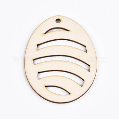 Undyed Natural Wooden Big Pendants&nbsp;WOOD-S058-011