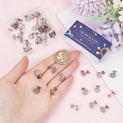 50Pcs 304 Stainless Steel Stud Earring Findings&nbsp;STAS-SC0008-57P
