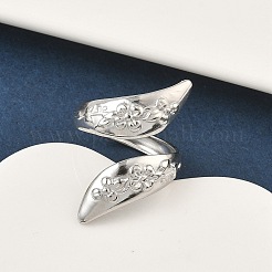 304 Stainless Steel Open Cuff Rings for Women&nbsp;RJEW-A079-12B-P