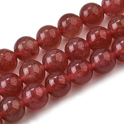 Natural Strawberry Quartz Beads Strands&nbsp;G-L621-B09-8mm