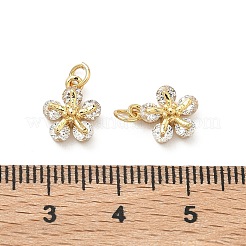 Brass Pave Cubic Zirconia Pendants&nbsp;KK-A291-07G-02