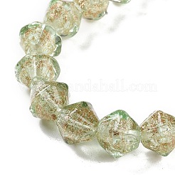 Handmade Gold Sand Lampwork Beads&nbsp;LAMP-Q036-04F