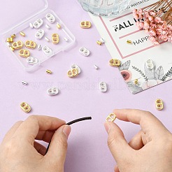 DIY Brass Cord Ends & Silicone Slide Charms Findings Kits&nbsp;KK-CJ0003-51