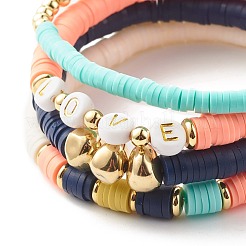 Word Love Stretch Bracelets Set&nbsp;BJEW-JB07448