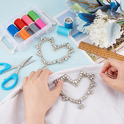 2Pcs Hollow Heart Handicraft Beading Felt Appliques&nbsp;PATC-FG0001-53