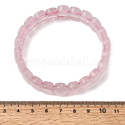 Natural Rose Quartz Beaded Stretch Bracelets for Women Men&nbsp;BJEW-D461-02G