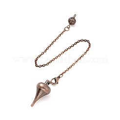Brass Cable Chain Pointed Dowsing Pendulums&nbsp;HJEW-D004-03