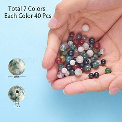 280Pcs 7 Style Natural Gemstone Beads&nbsp;G-SZ0002-04B