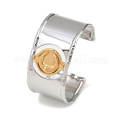 Moon 304 Stainless Steel Cuff Bangles&nbsp;BJEW-B157-01PG