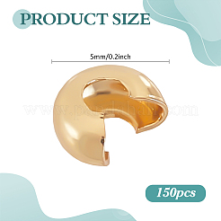 150Pcs Brass Crimp Beads&nbsp;KK-ME0003-52A