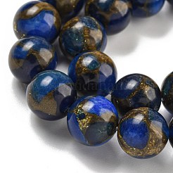 Synthetic Gold Clinquant Stone Beads Strands&nbsp;G-P549-A01-02A