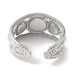 304 Stainless Steel Enamel Open Cuff Rings for Women&nbsp;RJEW-F166-18P-02