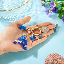 Star Resin & Shell Keychains&nbsp;KEYC-TAC00087-01A