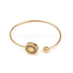 304 Stainless Steel Cuff Bangles for Women&nbsp;BJEW-C111-02G