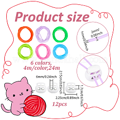 6 Colors Hollow Pipe PVC Tubular Synthetic Rubber Cord&nbsp;RCOR-NB0001-06