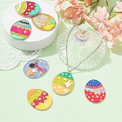 14Pcs 7 Styles Easter Egg Bunny Acrylic Pendants&nbsp;FIND-CJ0001-70