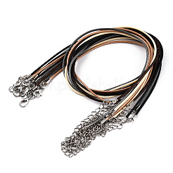 Braided Waxed Cotton Cord Necklace Making&nbsp;MAK-YWC0001-01P-M2