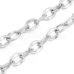 Tarnish Resistant 304 Stainless Steel Dapped Cable Chains&nbsp;CHS-D027-01P
