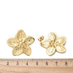 304 Stainless Steel Stud Earrings for Women&nbsp;EJEW-U047-28G