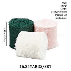 3 Rolls 3 Colors Polyester Ribbon&nbsp;OCOR-GF0001-68