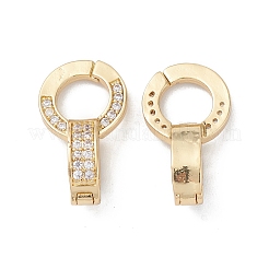 Rack Plating Brass Micro Pave Clear Cubic Zirconia Enhancer Shortener Bails&nbsp;KK-L155-53G