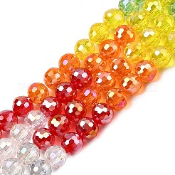 Electroplate Glass Beads Strands&nbsp;EGLA-D300-06-6mm-01