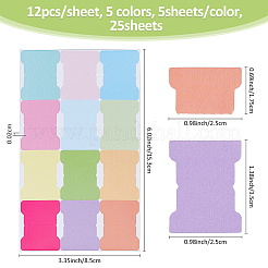 25 Sheets 5 Colors Paper Index Tabs&nbsp;DIY-FH0009-05
